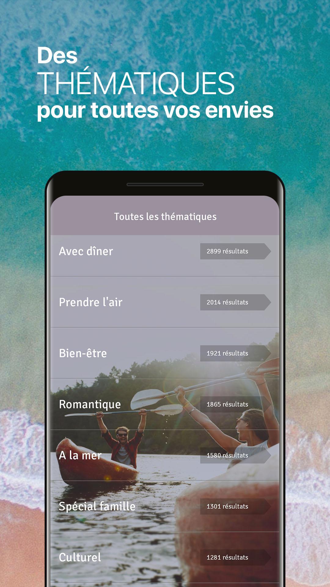 Android application Weekendesk | Hôtel + Activités screenshort