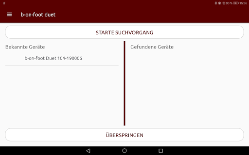 Android application b-on-foot duet screenshort
