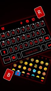 Cool Black Red Keyboard Theme Unknown