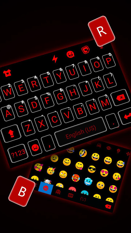 Cool Black Red Keyboard Theme - 8.7.1_0619 - (Android)