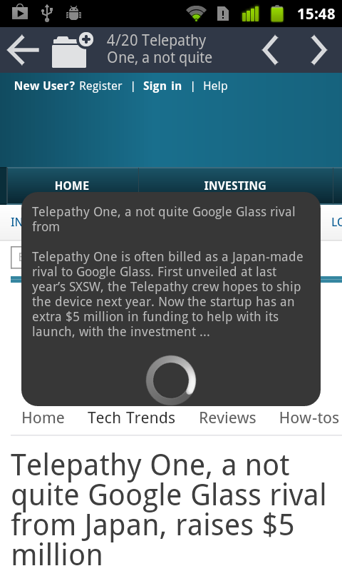 Android application Silobreaker screenshort