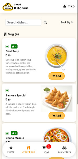 Cloud Kitchen - Dine Delicious Screen 2
