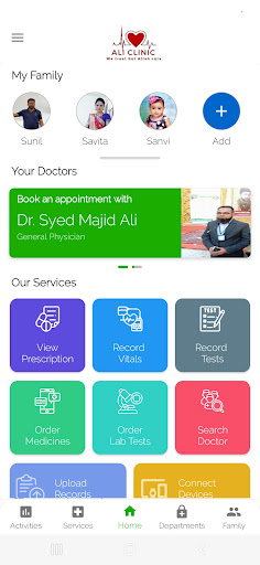 Android application Ali Clinic screenshort