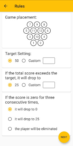 Mölkky Score Tracker Screen 2