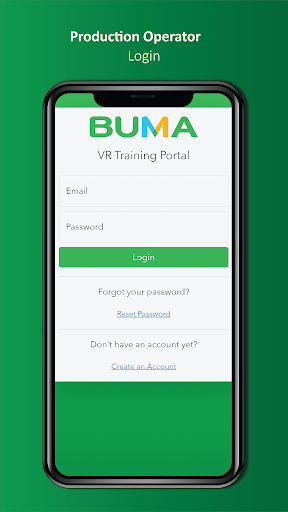 Android application BUMA VR - Production Operator screenshort