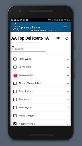 Android application Service Delivery screenshort