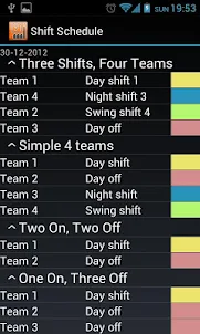 Shift Schedule + Alarm Clock