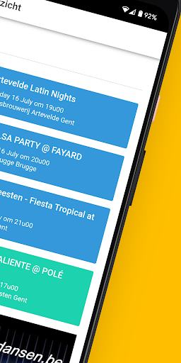 Salsa Lovers agenda Screen 2