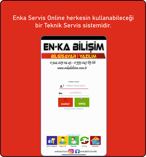 Android application Online Teknik Servis screenshort