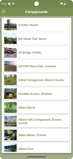Idaho Campgrounds Screen 3