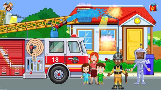 My Town : Fire station Rescue Free screenshots 12