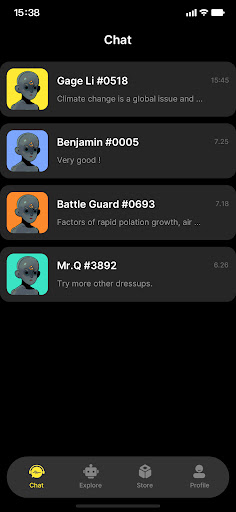 Android application Nobody AI screenshort