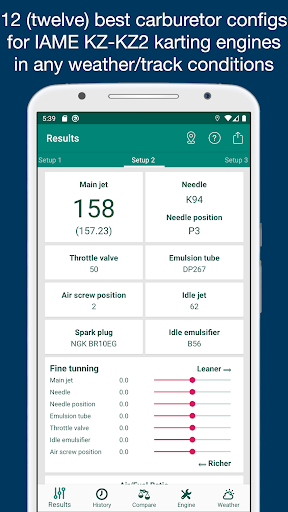 Android application Jetting IAME KZ / ICC Kart - K screenshort