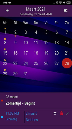 Nederland Kalender Screen 2