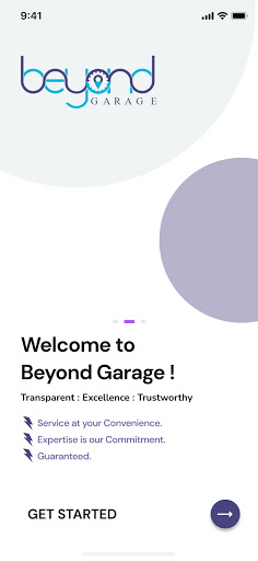 Android application Beyond Garage | Service App screenshort