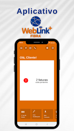 Android application WebLink Fibra screenshort