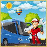 Coach Bus repairing workshop  -  Urban Bus mechanic icon