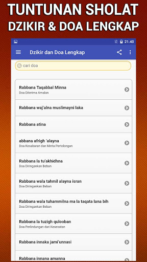 Dzikir dan Doa Setelah Sholat Screen 3