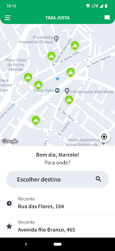 Android application TAXA JUSTA screenshort