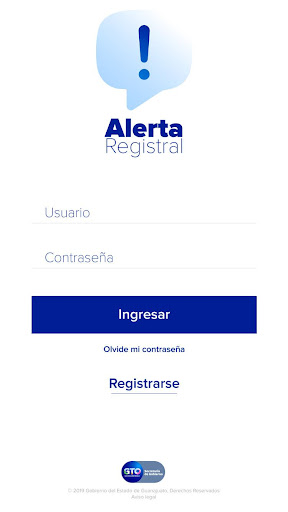 Android application Alerta Registral screenshort