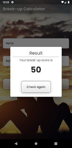 Breakup Calculator Screen 2