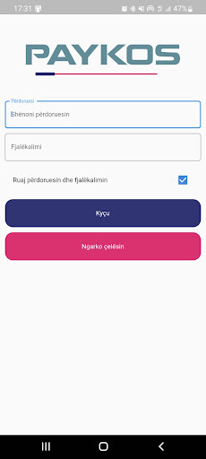 Android application Paykos Terminal screenshort