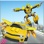 Cover Image of ダウンロード Flying Jetpack Car Robot Transform - Robot Games 1.1 APK