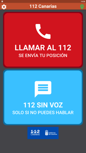 Android application 112 Canarias screenshort