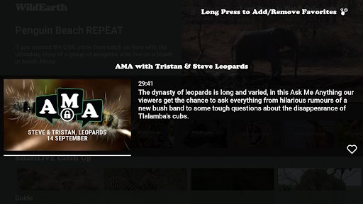 WildEarth for Android TV Screen 3