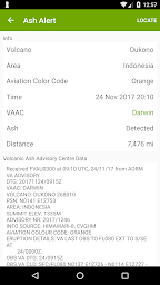 Volcanoes: Map, Alerts & Ash C - Screenshot Image