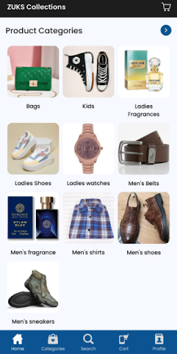 Zuks Online Shopping Screen 2