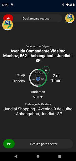 Android application 91 vip - Para Motoristas screenshort