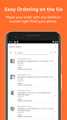 Android application Guillevin International screenshort