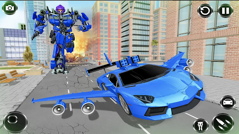 スーパーロボット ゲーム - 飛ぶ車 シューティングゲームのおすすめ画像2