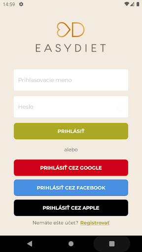 Android application EASYDIET screenshort