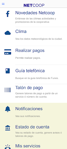 Android application Netcoop screenshort