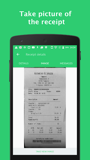 Android application eTasku screenshort