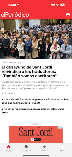 Android application EL PERIÓDICO screenshort