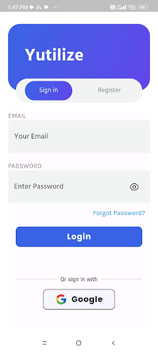 Android application Yutilize screenshort