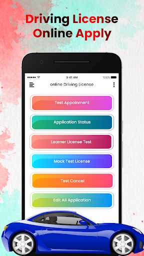 Android application Driving License Apply Online screenshort