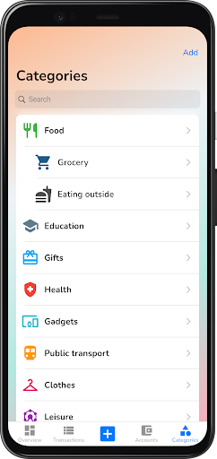 Screenshot of Pefi: Expense Tracker
