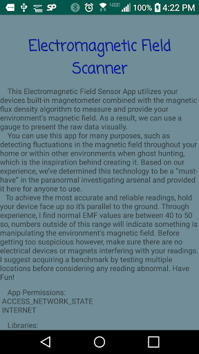 EMF Scanner -Free Screen 3