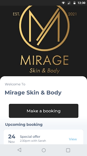 Android application Mirage Skin & Body screenshort