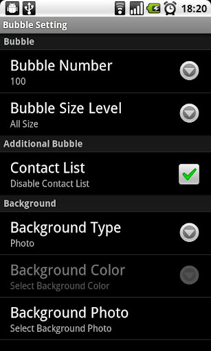 Android application Bubble Live Wallpaper screenshort