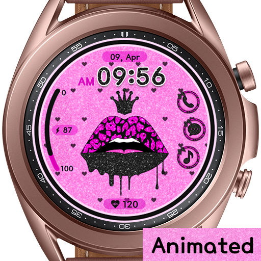 Black Pink Glitter_Watchface logo