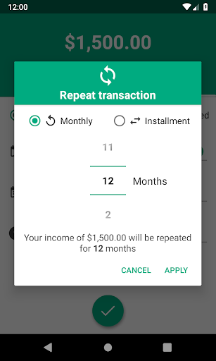 Organizer - Financial Controll Screen 3