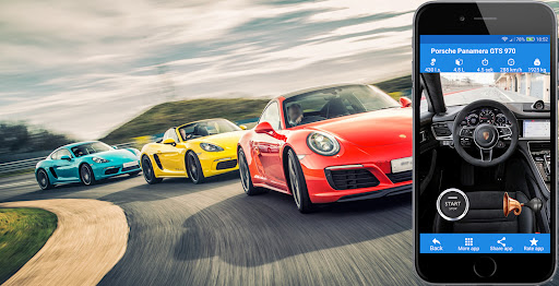 Android application Porsche car sound 911 718 screenshort