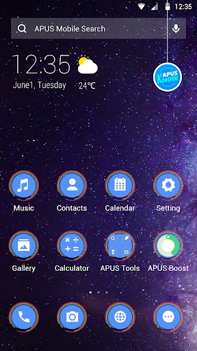 lonely space - APUS launcher theme