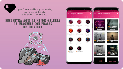 Android application images of sadness screenshort