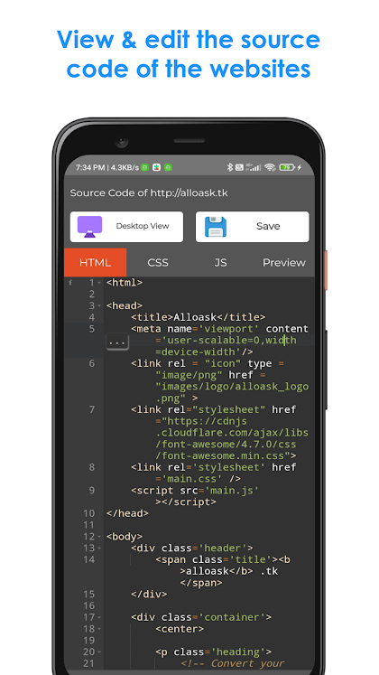 Download apk HTML Editor – HTML, CSS & JS MOD Apk